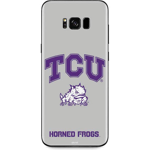 Texas Christian University Horned Frogs Logo Print Galaxy S8 Plus Skin